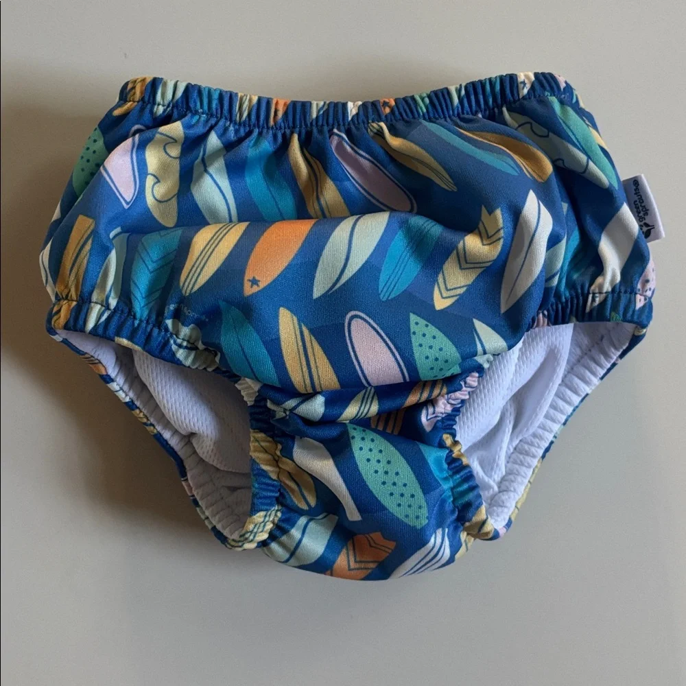 Green Sprouts Colorful Surfboard Patterned Reusable Kids Swim Diaper